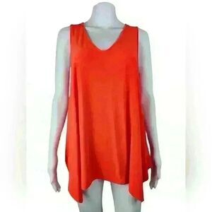 Jules & Leopold Small Sleeveless V Neck Flowy Tank Top